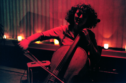 Cheryl Ockrant plays her cello