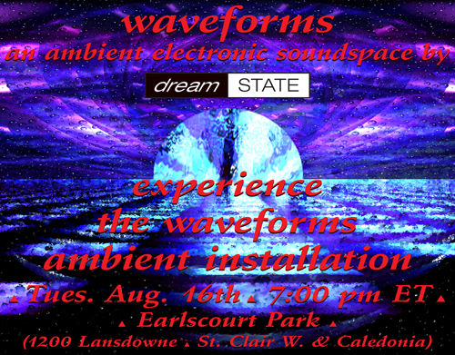 Poster for "Waveforms" installation